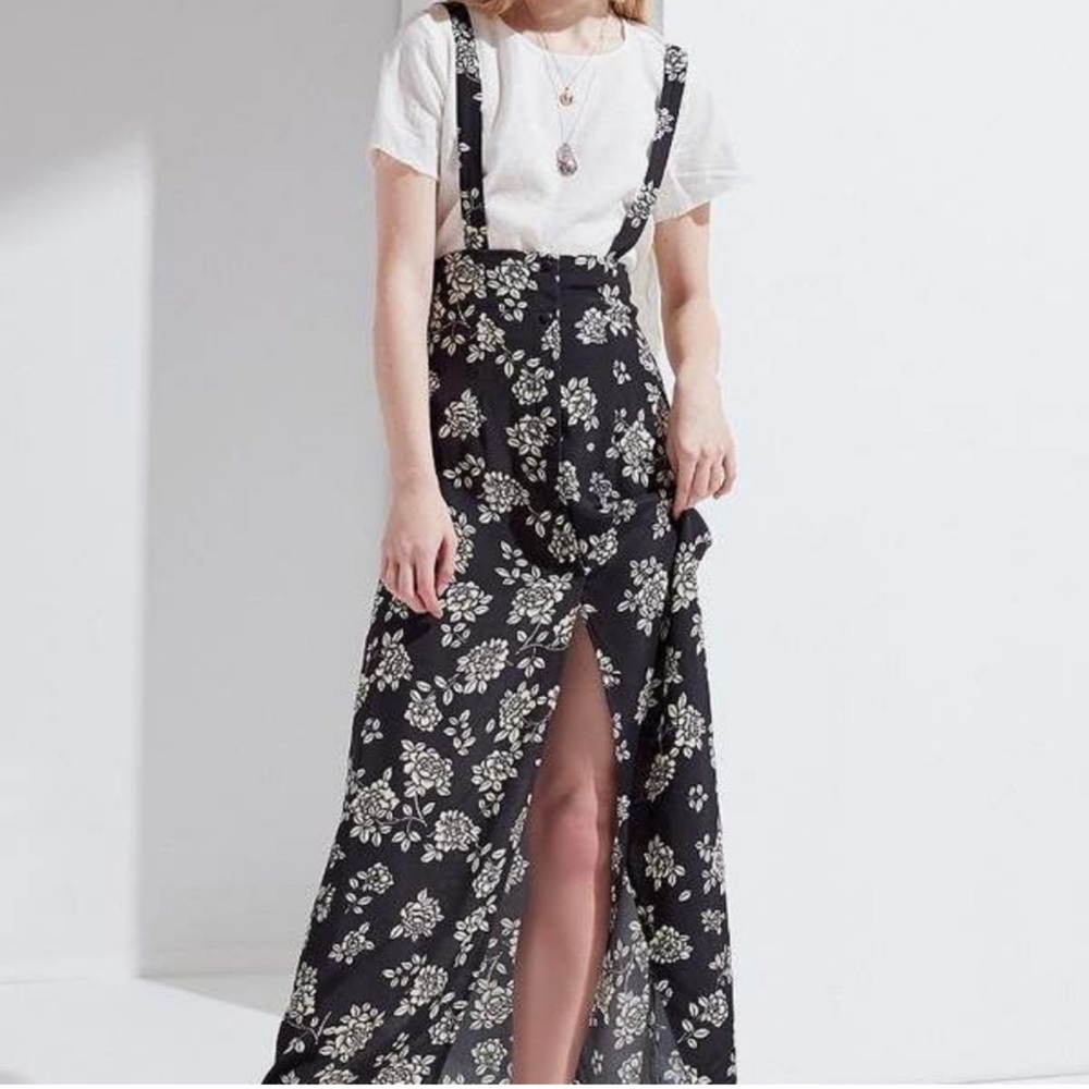 Flynn Skye Suspender Maxi Skirt size XS in Solid Black